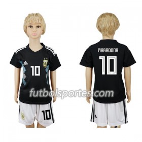 Camisetas Argentina Maradona 10 Niño Segunda Equipacion Mundial 2018